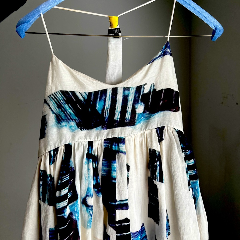 Tibi Cross Back Patterned Tank With Optional Matc… - image 1